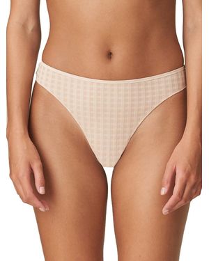 Marie Jo Avero Mid Rise Thong - Natural