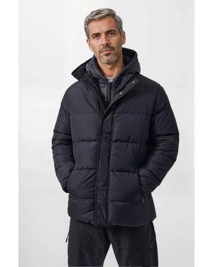 French Connection Fleece Lined Puffer Jacket - Blue