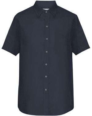 COLORFUL STANDARD Short Sleeve Linen Shirt - Blue