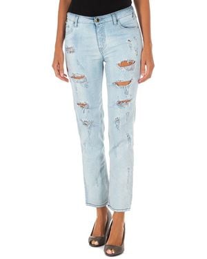 Met Long Denim Trousers With Straight Hem Cut 10Db50255 - Blue