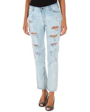 Met Long Denim Trousers With Straight Hem Cut 10Db50255 - Blue
