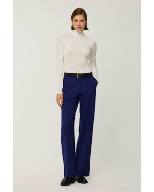 Hiccup Straight Leg Suit Trousers - Blue