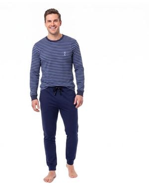 Kisses&Love Winter Plush Cotton Pyjamas Klp6 - Blue