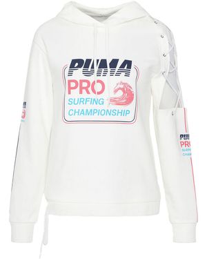 PUMA X Rihanna Fenty Side Hoodie Cotton - White
