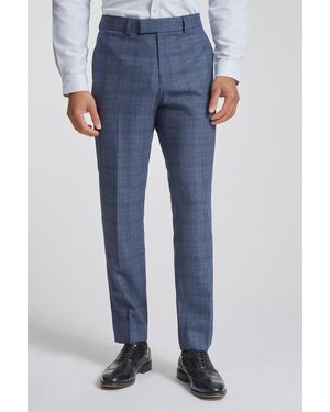 Antique Rogue Slim Fit Suit Trousers - Blue