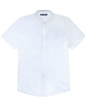 Ben Sherman Script Geborduurd Wit Overhemd