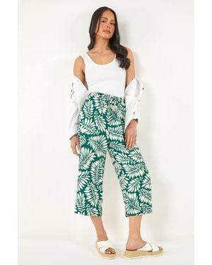 Roman Petite Cropped Trousers - Green