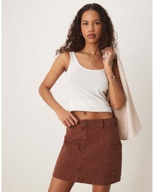 Dickies River Ranch Western Mini Skirt - White