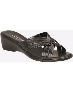 Boulevard Helena X-Strap Mule Sandals - Brown