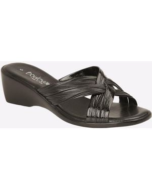 Boulevard Helena X-Strap Mule Sandals - Brown