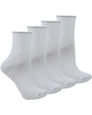 Steve Madden 4 Pairs Ladies Bamboo Sensory Socks - Grey