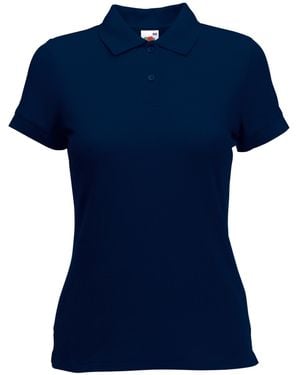 Fruit Of The Loom Lady-Fit 65/35 Short Sleeve Polo Shirt (Deep) - Blue