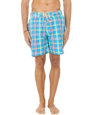 Hackett Bermuda Swimsuit With Velcro Closure And Laces Hm800029 - Blue