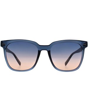 Calvin Klein Crystal Frame Peach Gradient Lensed Sunglasses - Blue