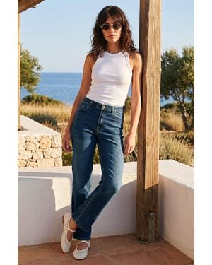 Roman Straight Leg Stretch Jeans - Blue