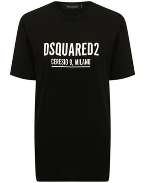 DSquared² Ceresio 9 Milano Logo T-Shirt Cotton - Black
