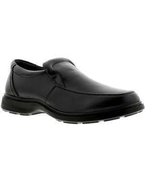 Comfisole New /Gents Slip On Wider Fitting Casual Shoes Pu - Black