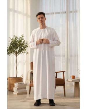 Thobez Eid Moroccan Jubba Robe Djellaba Ramadan Eid Thobe Lfs-Hm11 - Natural