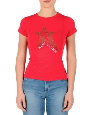 Andrew Charles by Andy Hilfiger T-Shirt Ts501 03 1002 Tarana S8 Cotton - Red