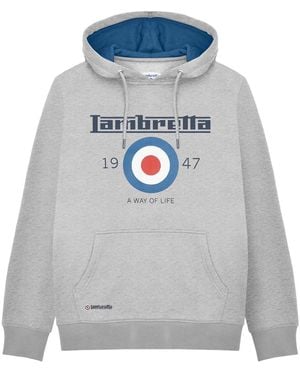 Lambretta Aw24 Target Hoodie Marl) - Grey