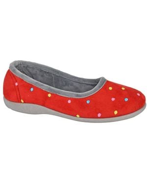 Sleeper Isla Memory Foam Slippers - Red