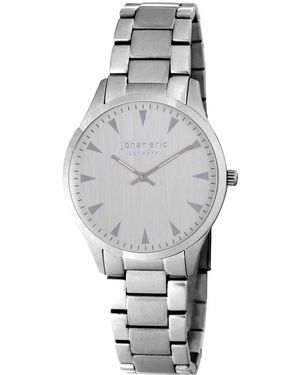 Johan Eric Helsingƒ¸R, Dial Watch W Triangular Hr-Markers, Brushed & Polished Solid Stainless Steel Bracelet - Grey