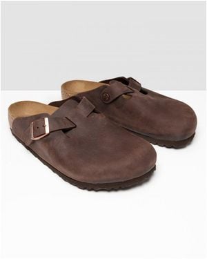 Birkenstock Boston Leather Sandals - Brown