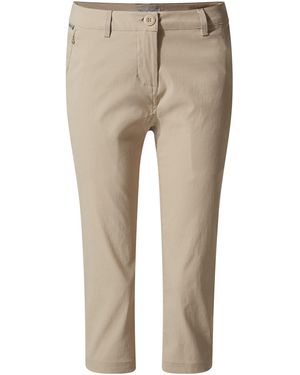 Craghoppers Ladies Kiwi Pro Ii Cropped Trousers (Desert) - Natural