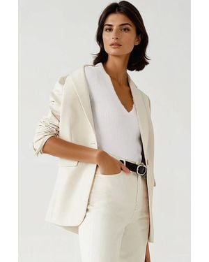 Secret Label Scallop Edge Knit Top - Natural