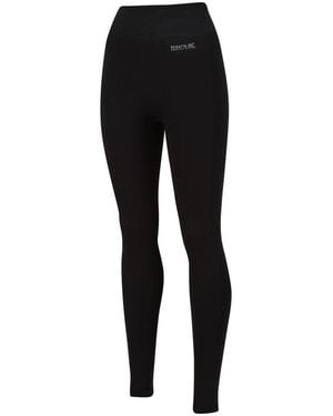 Regatta Ladies Stretch Thermal Leggings Material_Synthetic - Black