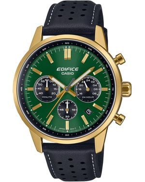 G-Shock Edifice Watch Efr-575Cl-3Aef Leather - Green