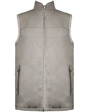 Hackett Reversible Linen Gilet Linen/Cotton - Grey