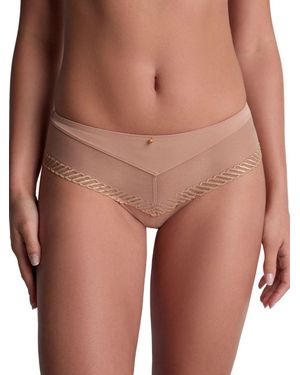 Aubade Sheer Emotion Cheeky Short - Brown