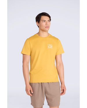 Mountain Warehouse 'Jacob' Cotton T-Shirt Comfy Beach Summer Casual Tee - Orange