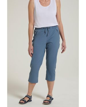 Mountain Warehouse 'Explorer' Capri Trousers With Pockets Uv Protection Trousers Polyamide - Blue