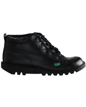 Kickers Mid Quilt Boots - Black