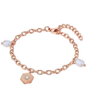 Valero Pearls Bracelet Stainless Steel Freshwater Cultured Pearl Preciosa - Metallic