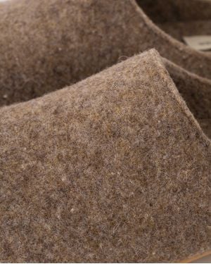 Ilse Jacobsen Felted Wool Slippers - Brown