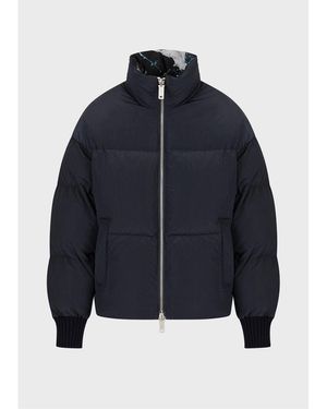 EA7 Insulated Quilted Short Puffer Jacket - Blue