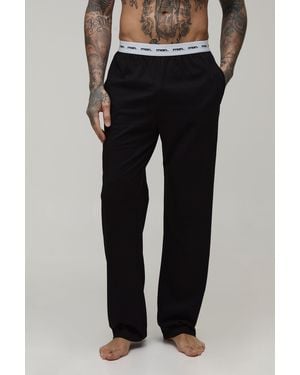 BoohooMAN Tall Loungewear Straight Leg Jogger - Black