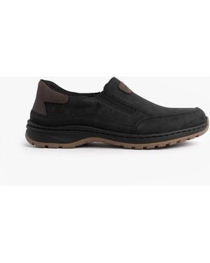 Rieker 03365-00 Moccasins Slip-On Shoes - Black