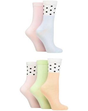 Wildfeet 5-Pack Jacquard Patroon Crew Sokken - Meerkleurig