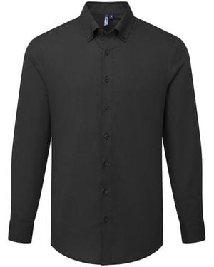 PREMIER Supreme Oxford Long-Sleeved Shirt - Black