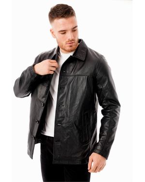 Barneys men's leather jacket uk deals