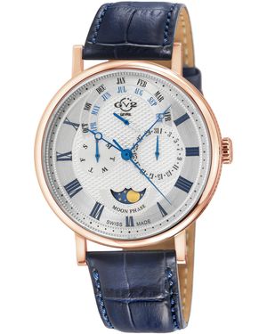 Gv2 Maestro Iprg Case, Textured Dial, Handmade Italian Leather Strap - Grey