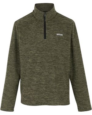 Regatta Thompson Marl Half Zip Fleece Jacket (Oil) - Green