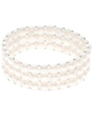 Ateliers Saint Germain Bracelet 3 Rows Of Real Freshwater Pearls - White