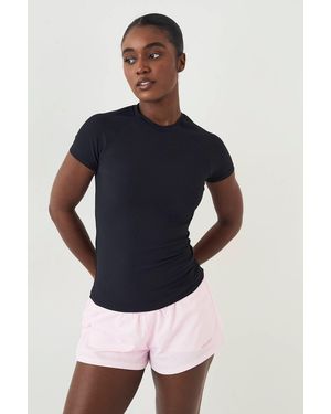 DSGN Studio Sculpt Rib Short Sleeve Top - Blue
