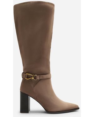 Where's That From Wheres Winona Wide Fit Knot Trim Detail Knee High Boots - Brown