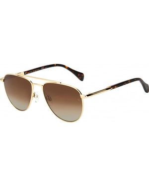Rag & Bone Rnb1044-G-S-3Yg55La Rnb1044 55 G S 3Yg55La Sunglasses - Metallic